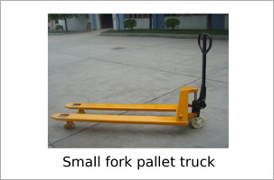 Small fork pallet truck 