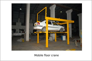 Mobile floor crane 